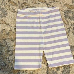 *Hanna Andersson* Striped Kids Shorts in Purple and White